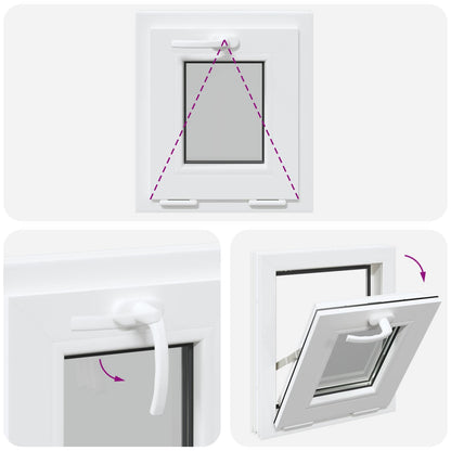 vidaXL Basement Window Internal Colour White RISOR 40 x 45 cm