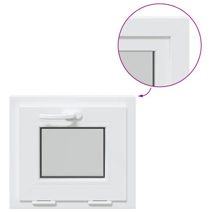 vidaXL Basement Window Internal Colour White RISOR 50 x 45 cm