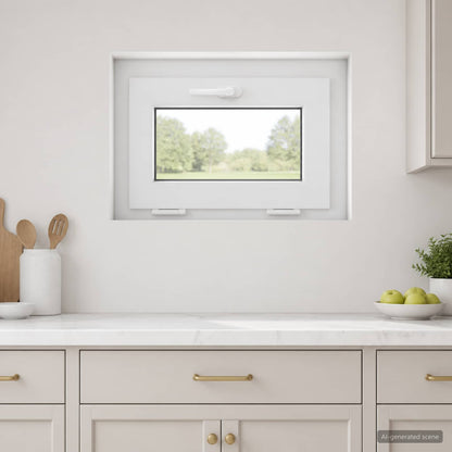 vidaXL Tilt Basement Window RISOR 60 x 45 cm PVC and Clear Plain Glass