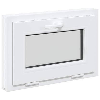vidaXL Tilt Basement Window RISOR 60 x 45 cm PVC and Clear Plain Glass