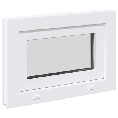 vidaXL Tilt Basement Window RISOR 60 x 45 cm PVC and Clear Plain Glass