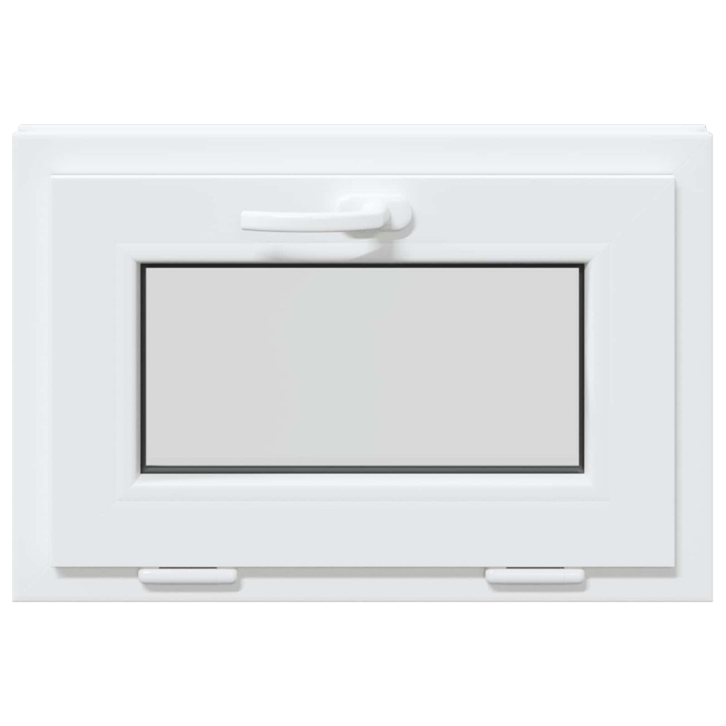 vidaXL Tilt Basement Window RISOR 60 x 45 cm PVC and Clear Plain Glass