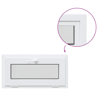vidaXL Basement Window Internal Colour White RISOR 75 x 45 cm