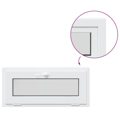 vidaXL Basement Window Internal Colour White RISOR 90 x 45 cm