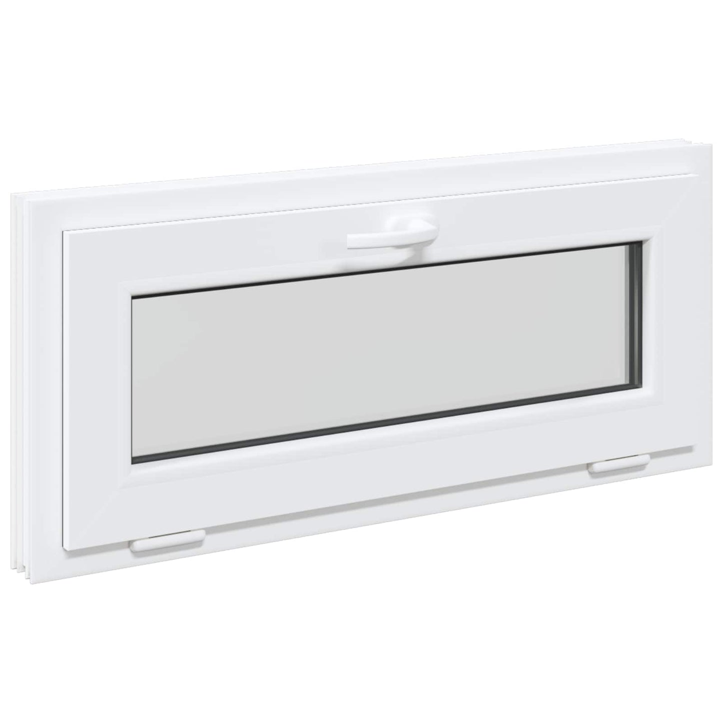 vidaXL Tilt Basement Window RISOR 95 x 45 cm PVC and Clear Plain Glass