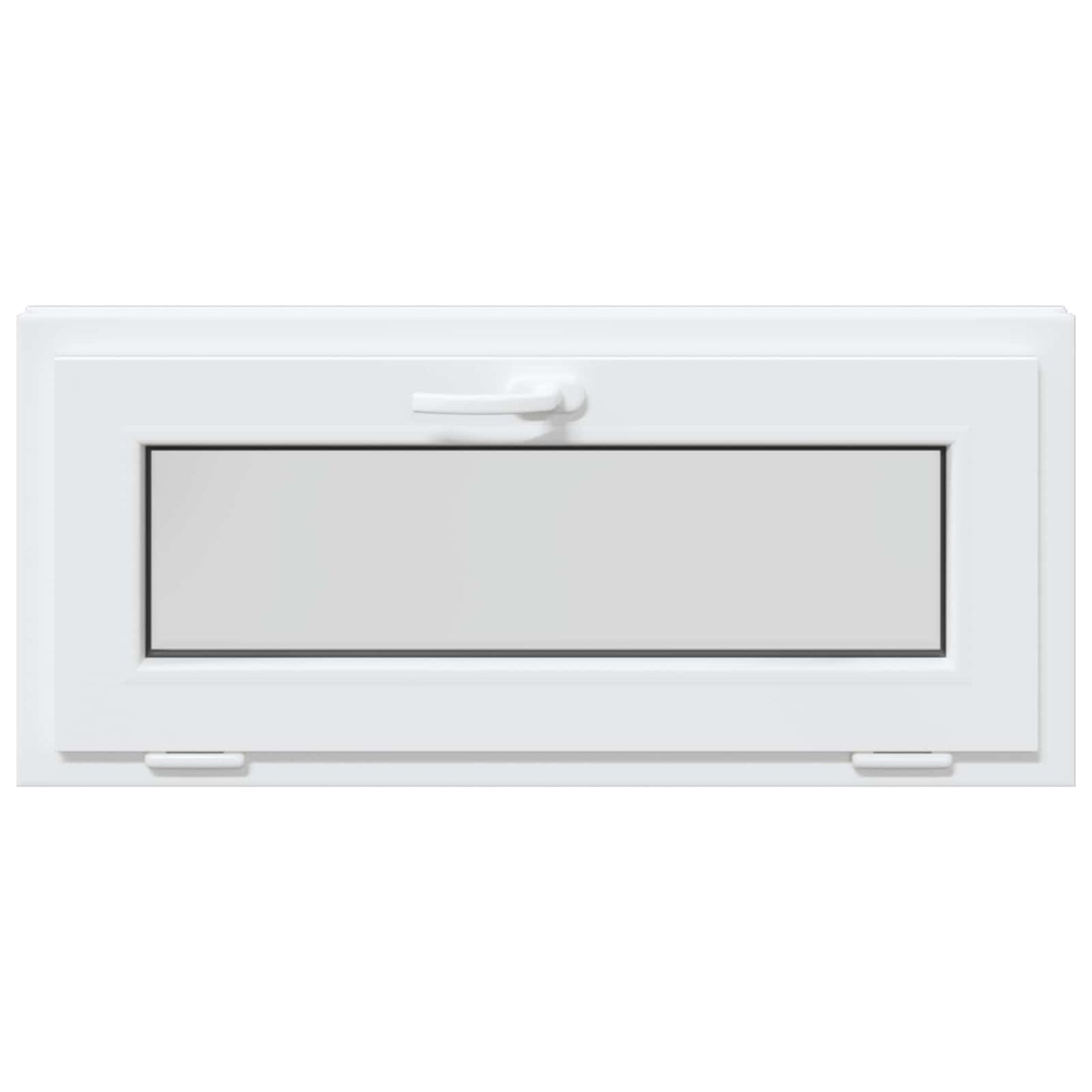 vidaXL Tilt Basement Window RISOR 95 x 45 cm PVC and Clear Plain Glass