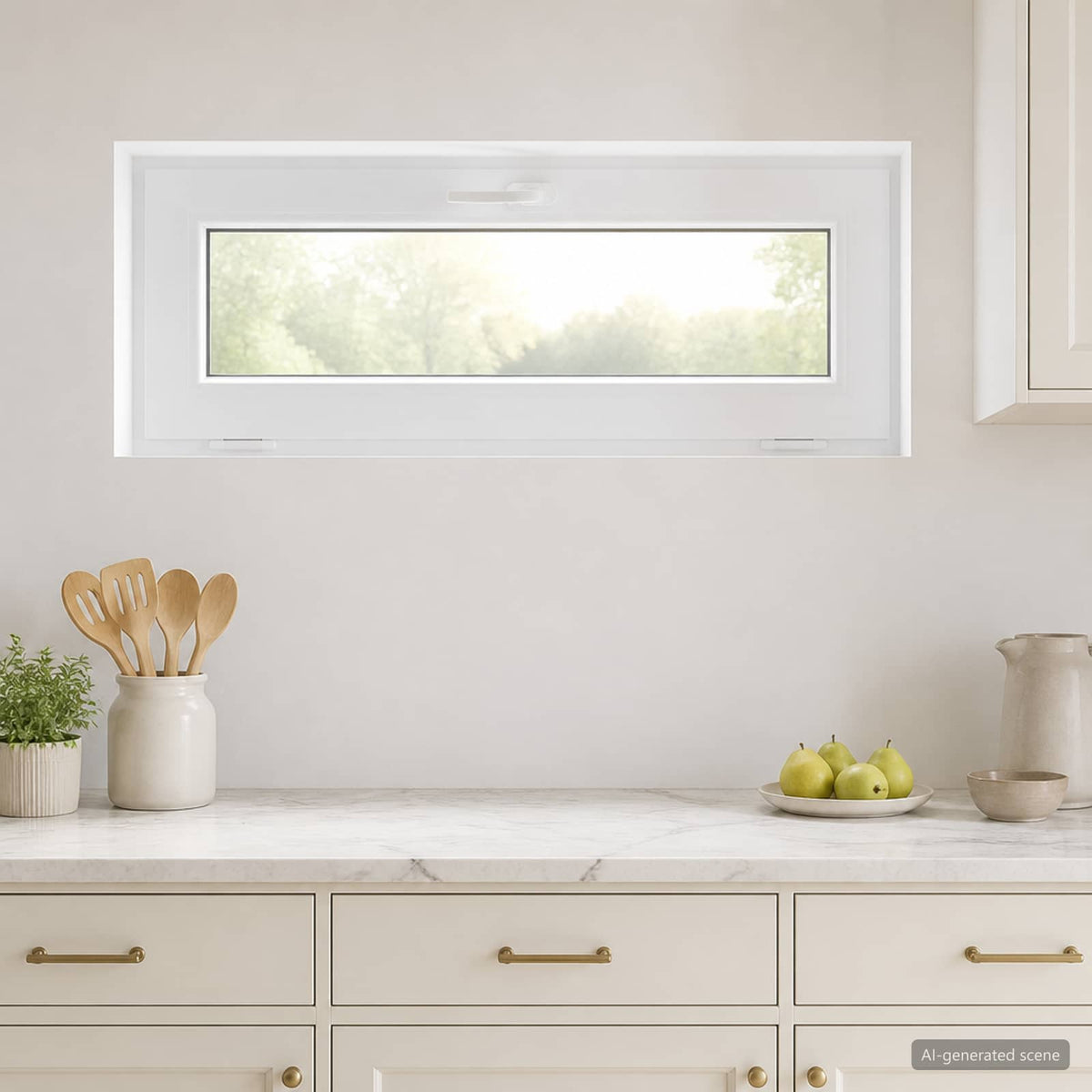 vidaXL Basement Window Internal Colour White RISOR 100 x 45 cm