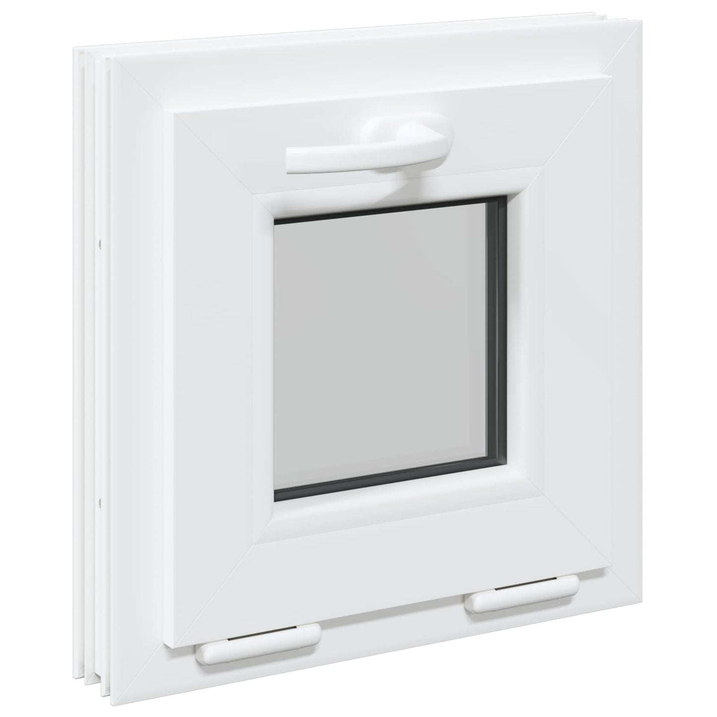 vidaXL Tilt Basement Window RISOR 40 x 40 cm PVC and Clear Plain Glass