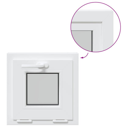 vidaXL Tilt Basement Window RISOR 40 x 40 cm PVC and Clear Plain Glass
