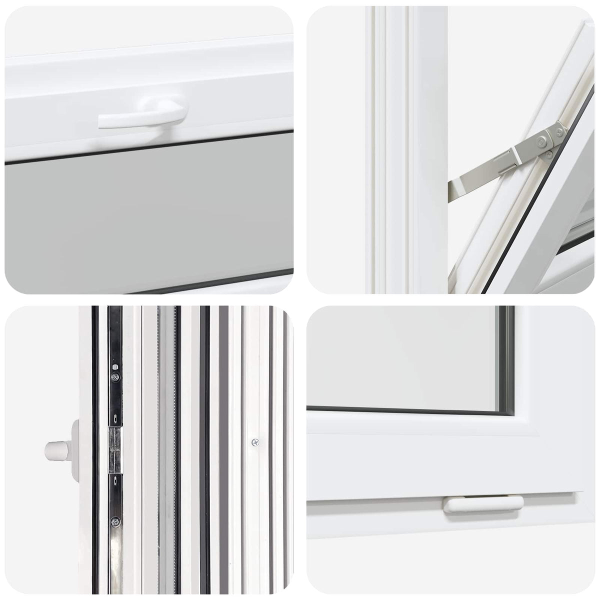 vidaXL Basement Window Internal Colour White RISOR 65 x 40 cm
