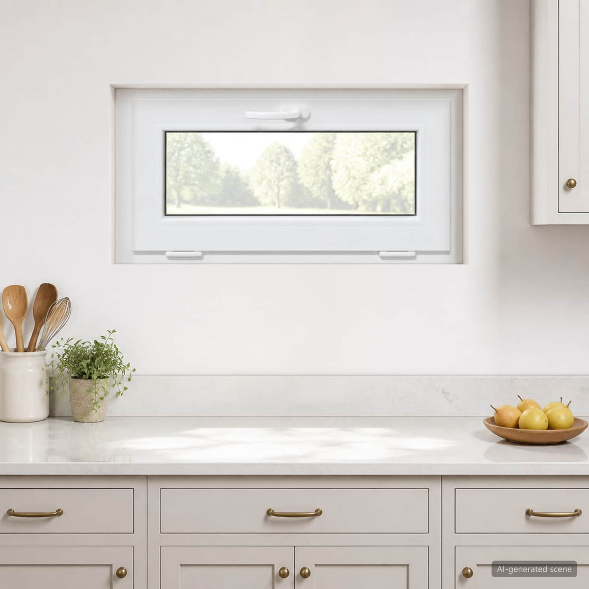 vidaXL Basement Window Internal Colour White RISOR 85 x 40 cm