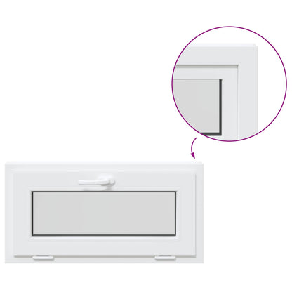vidaXL Basement Window Internal Colour White RISOR 85 x 40 cm