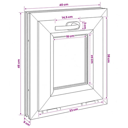 vidaXL Basement Window Internal Colour White RISOR 40 x 45 cm