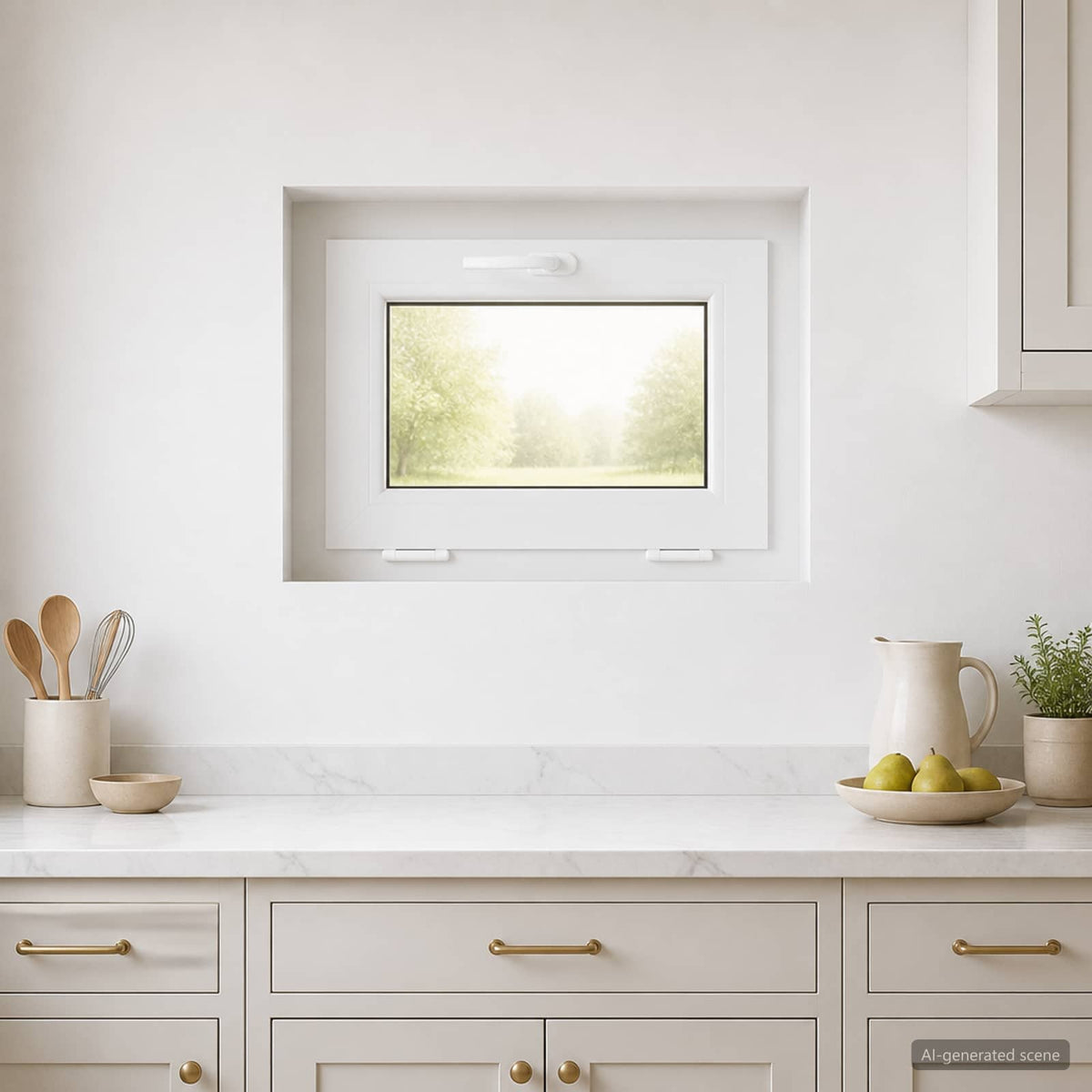 vidaXL Basement Window Internal Colour White RISOR 55 x 45 cm