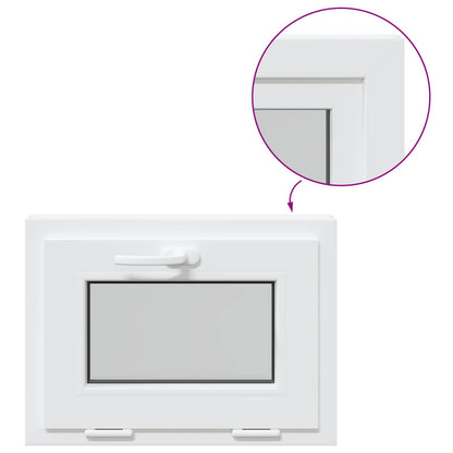 vidaXL Basement Window Internal Colour White RISOR 55 x 45 cm
