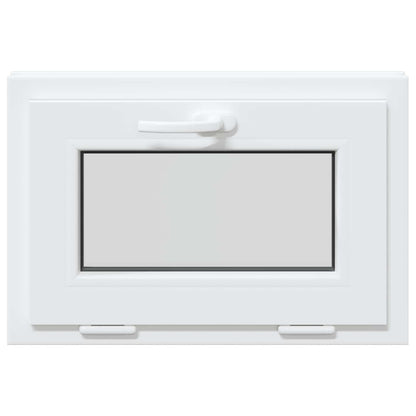 vidaXL Tilt Basement Window RISOR 60 x 45 cm PVC and Clear Plain Glass