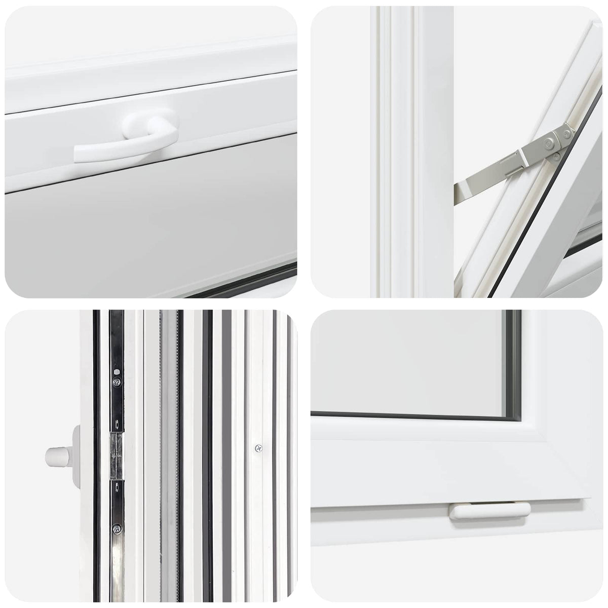 vidaXL Basement Window Internal Colour White RISOR 90 x 45 cm