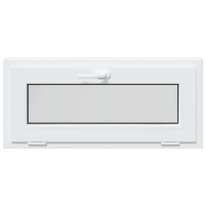vidaXL Tilt Basement Window RISOR 95 x 45 cm PVC and Clear Plain Glass