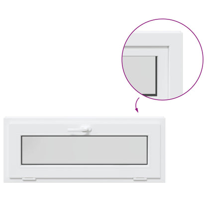 vidaXL Basement Window Internal Colour White RISOR 110 x 45 cm