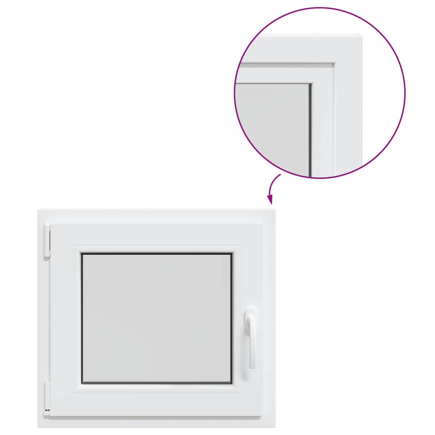vidaXL Basement Window RISOR 60 x 50 cm PVC and Glass
