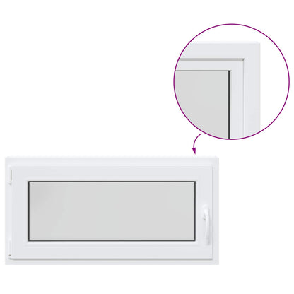 vidaXL Basement Window Internal Colour White RISOR 105 x 50 cm