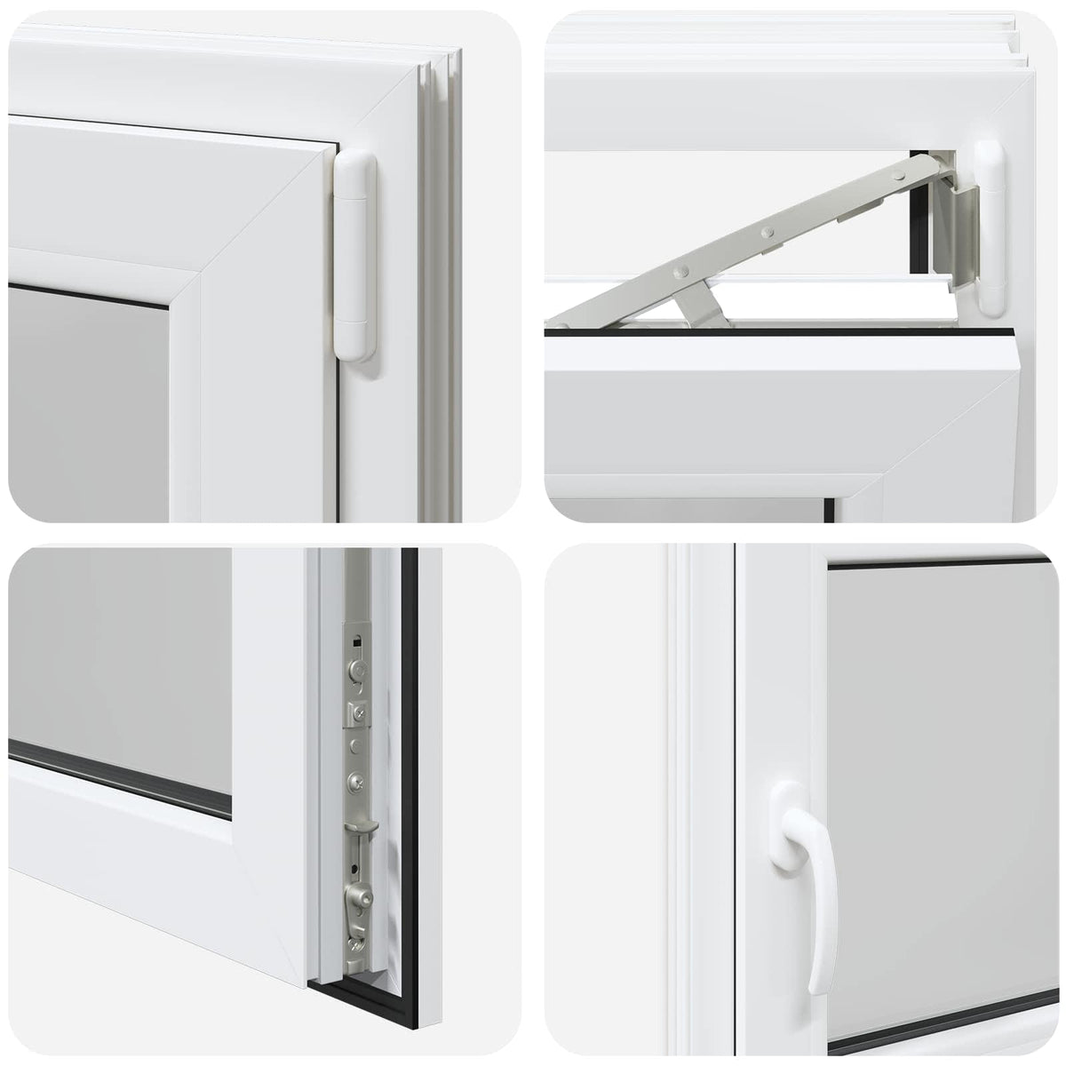 vidaXL Basement Window Internal Colour White RISOR 120 x 50 cm