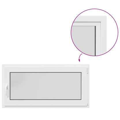 vidaXL Basement Window Internal Colour White RISOR 120 x 50 cm
