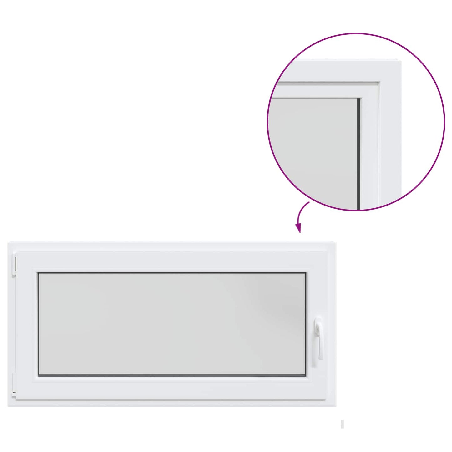 vidaXL Basement Window Internal Colour White RISOR 120 x 50 cm