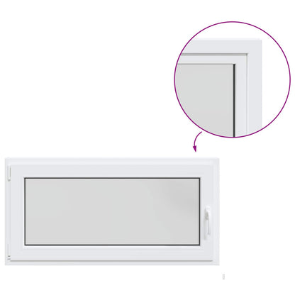 vidaXL Basement Window Internal Colour White RISOR 120 x 50 cm