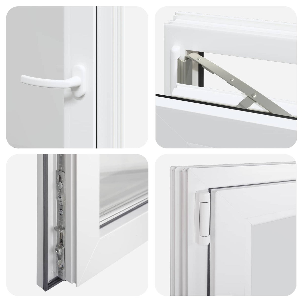 vidaXL Basement Window Internal Colour White RISOR 45 x 55 cm