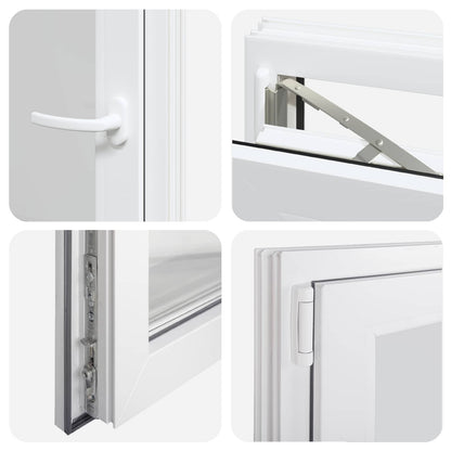 vidaXL Basement Window RISOR 50 x 55 cm PVC and Glass