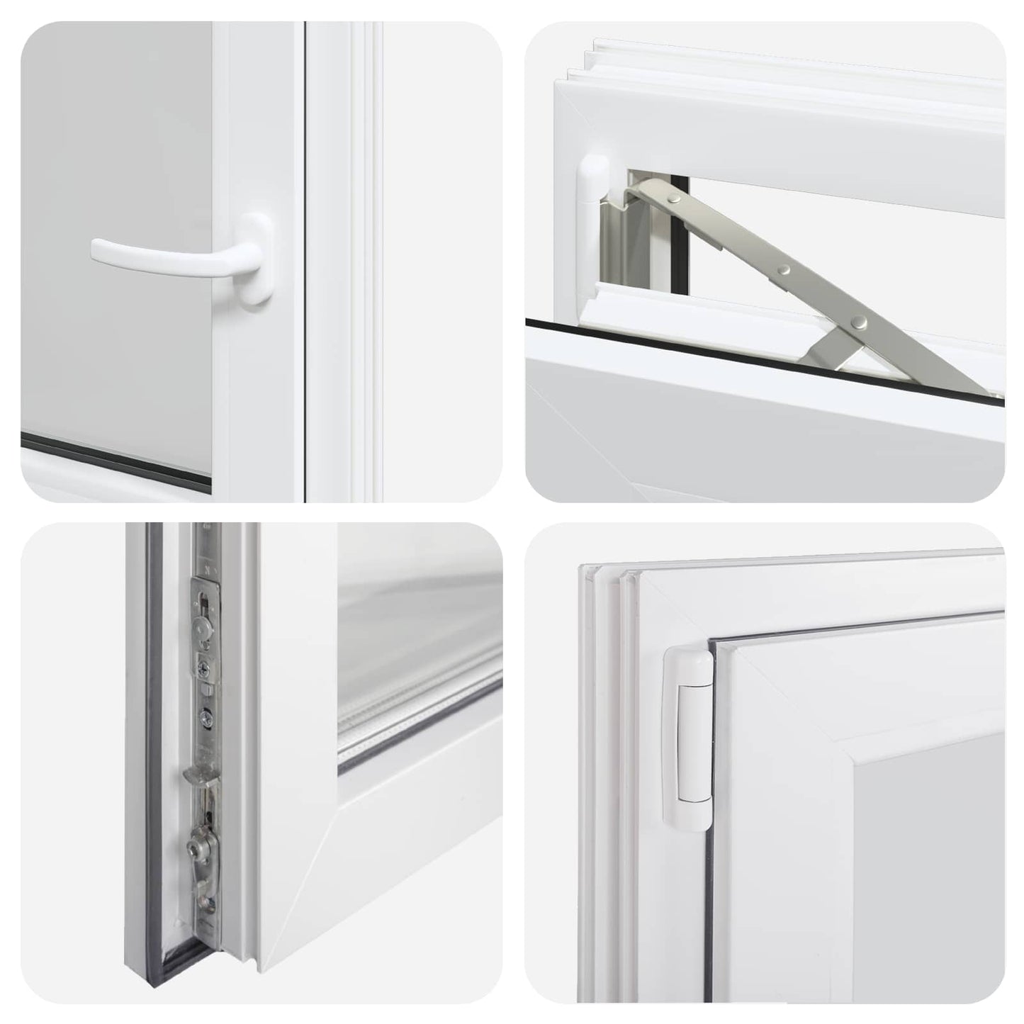 vidaXL Basement Window RISOR 55 x 55 cm PVC and Glass