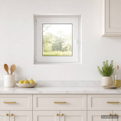 vidaXL Basement Window RISOR 55 x 55 cm PVC and Glass