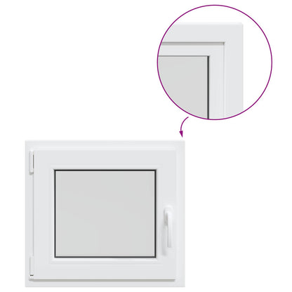 vidaXL Basement Window RISOR 60 x 55 cm PVC and Glass