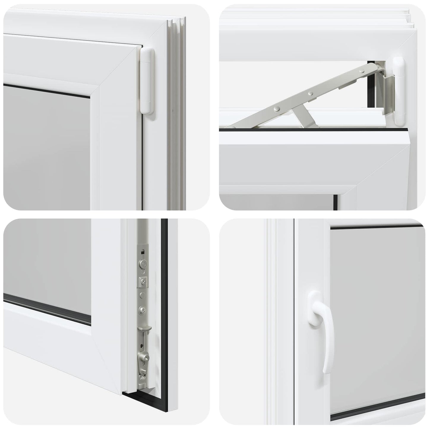 vidaXL Basement Window RISOR 80 x 55 cm PVC and Glass