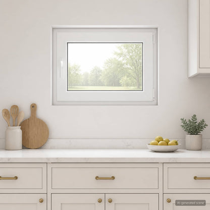 vidaXL Basement Window RISOR 80 x 55 cm PVC and Glass