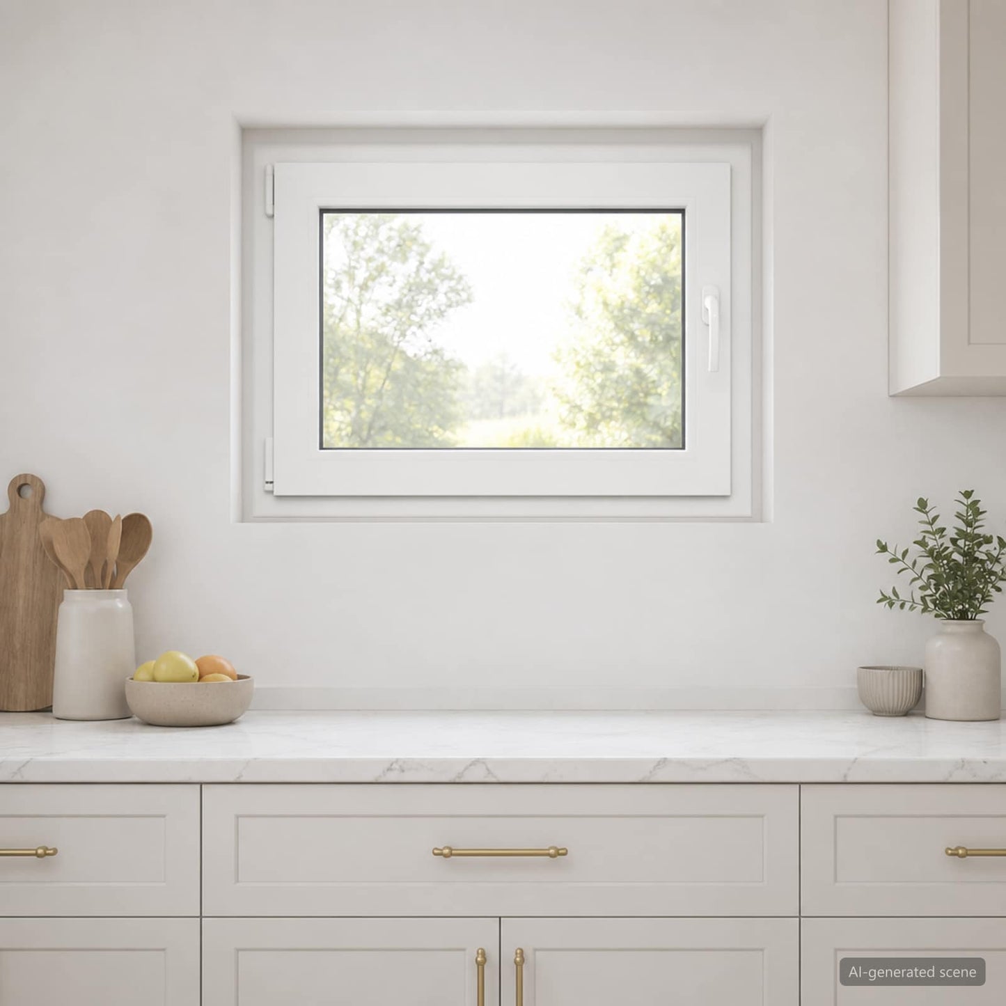 vidaXL Basement Window RISOR 80 x 55 cm PVC and Glass