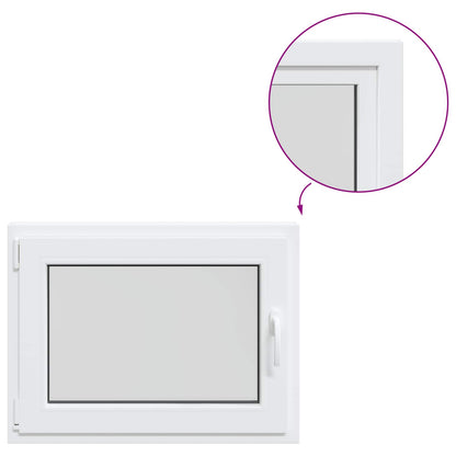 vidaXL Basement Window RISOR 80 x 55 cm PVC and Glass