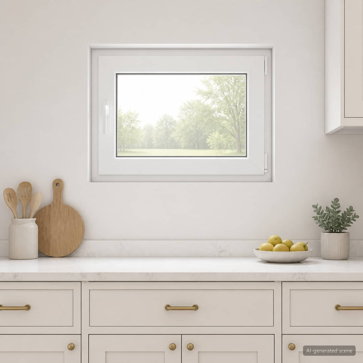 vidaXL Basement Window Internal Colour White RISOR 85 x 55 cm