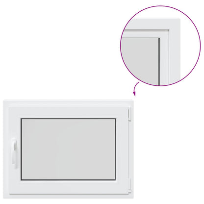 vidaXL Basement Window Internal Colour White RISOR 85 x 55 cm