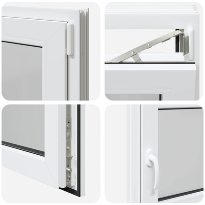 vidaXL Basement Window RISOR 90 x 55 cm PVC and Glass