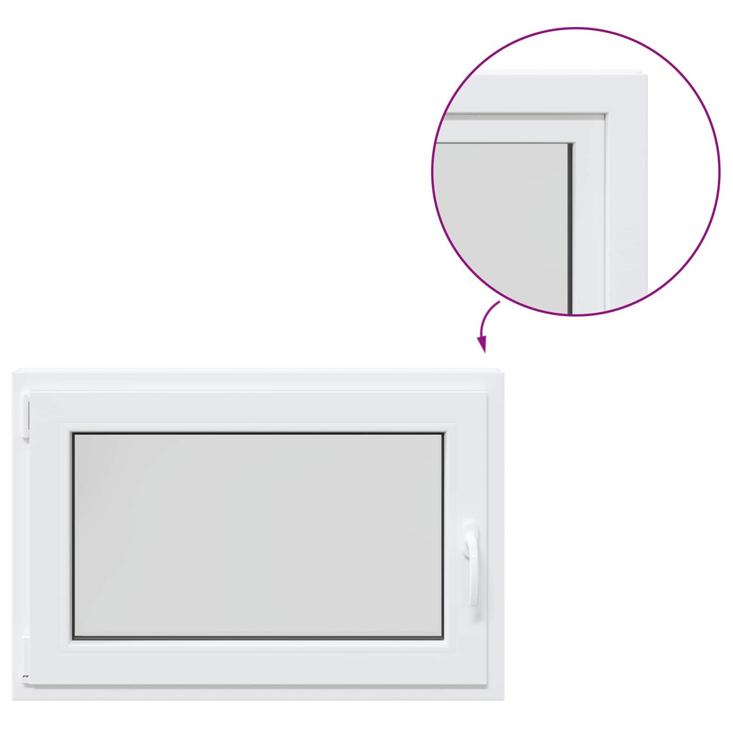 vidaXL Basement Window RISOR 95 x 55 cm PVC and Glass