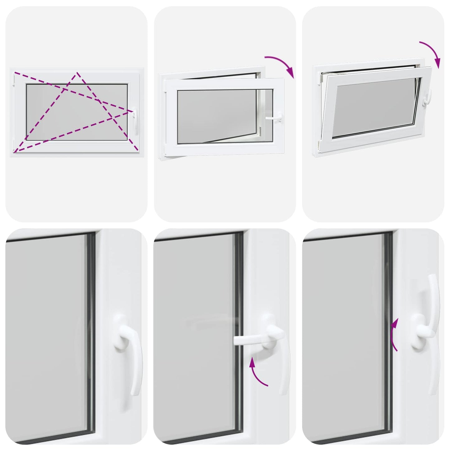 vidaXL Basement Window RISOR 95 x 55 cm PVC and Glass