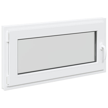 vidaXL Basement Window Internal Colour White RISOR 100 x 55 cm