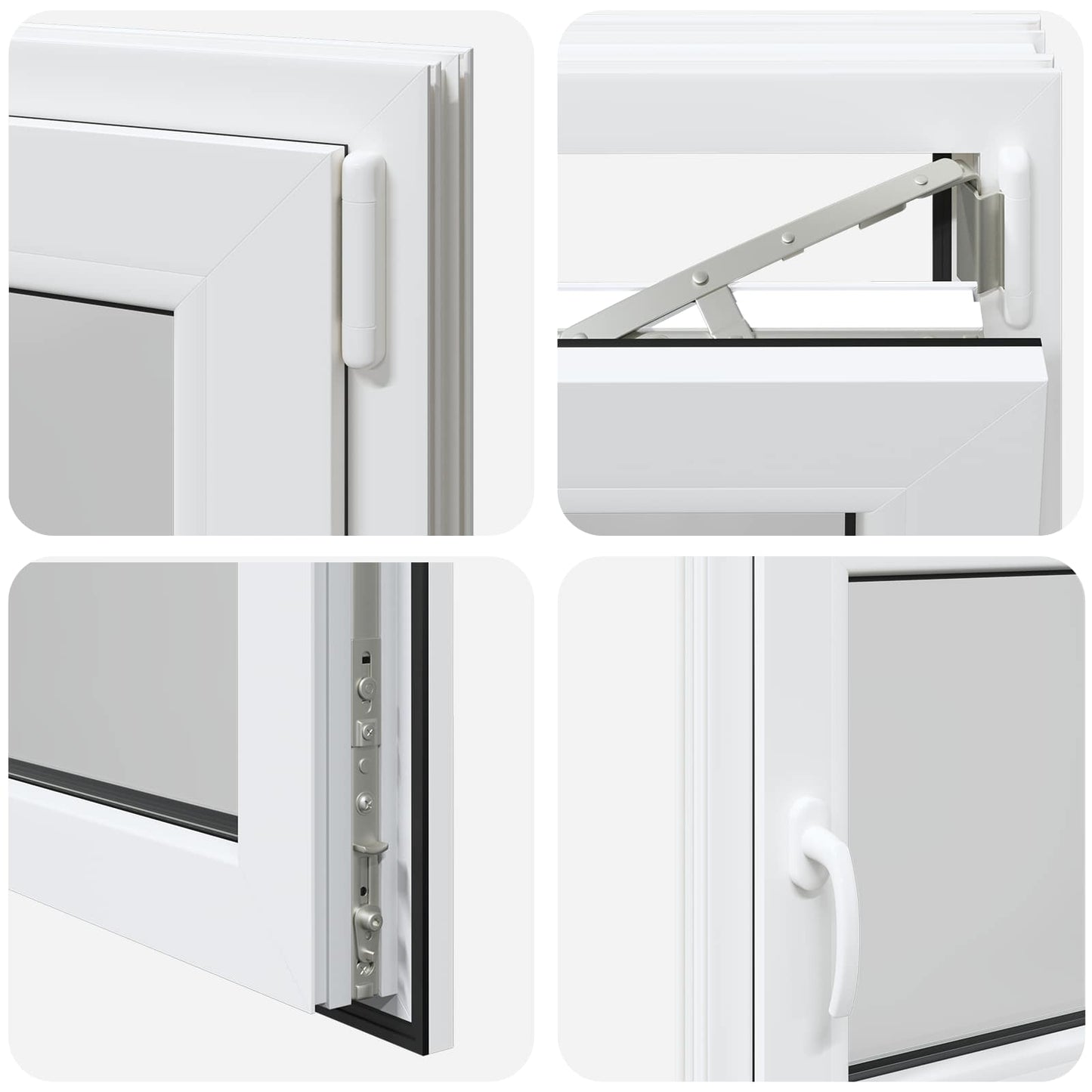 vidaXL Basement Window RISOR 110 x 55 cm PVC and Glass