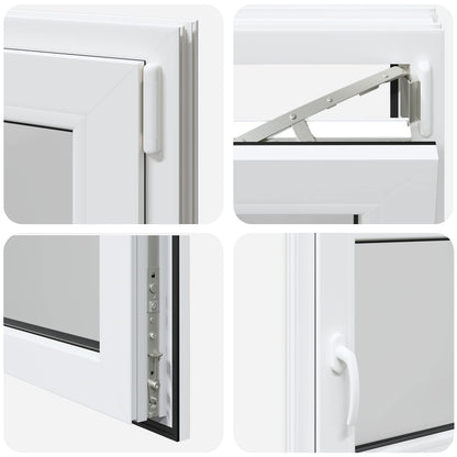 vidaXL Basement Window RISOR 110 x 55 cm PVC and Glass