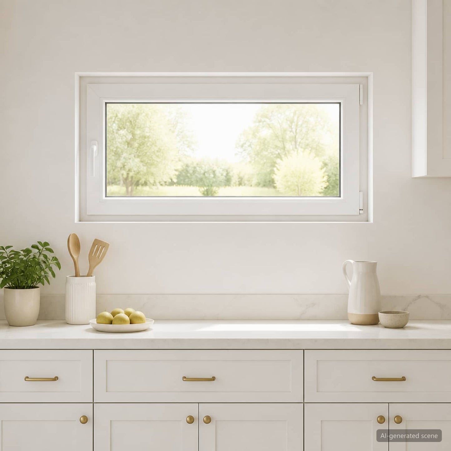 vidaXL Basement Window RISOR 110 x 55 cm PVC and Glass