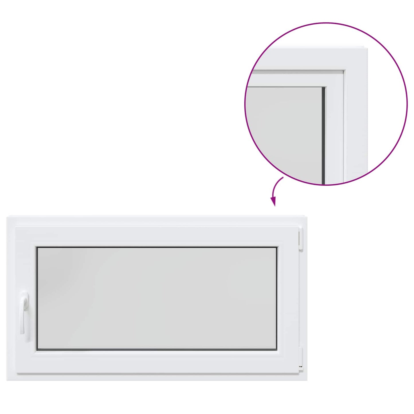 vidaXL Basement Window RISOR 110 x 55 cm PVC and Glass