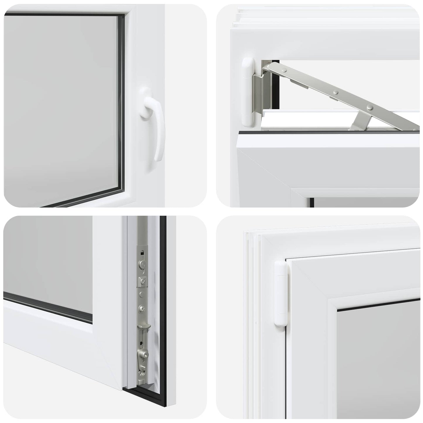 vidaXL Basement Window RISOR 110 x 55 cm PVC and Glass