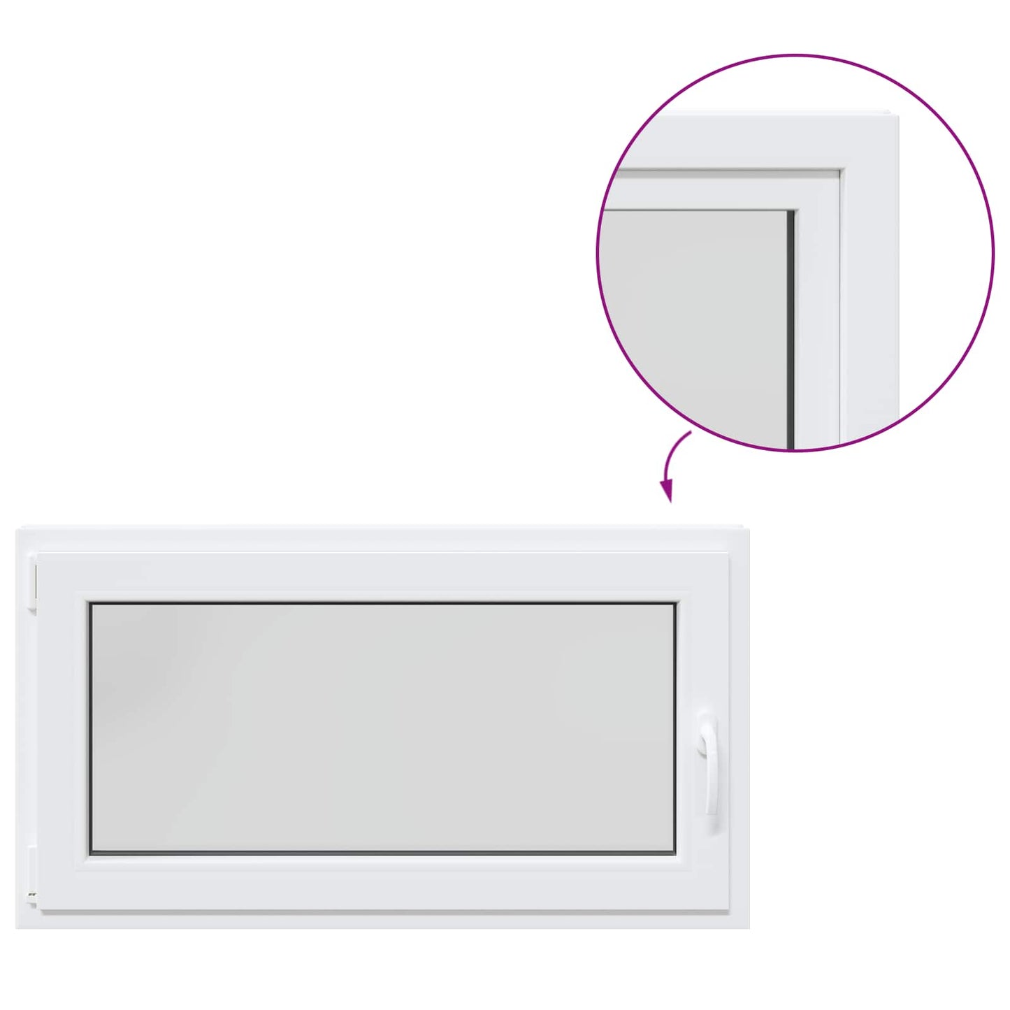 vidaXL Basement Window RISOR 110 x 55 cm PVC and Glass
